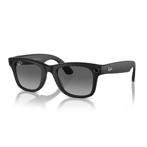 Ray-Ban Meta - Wayfarer (Standard) Smart Glasses - Matte Black, Polarized Gradient Graphite