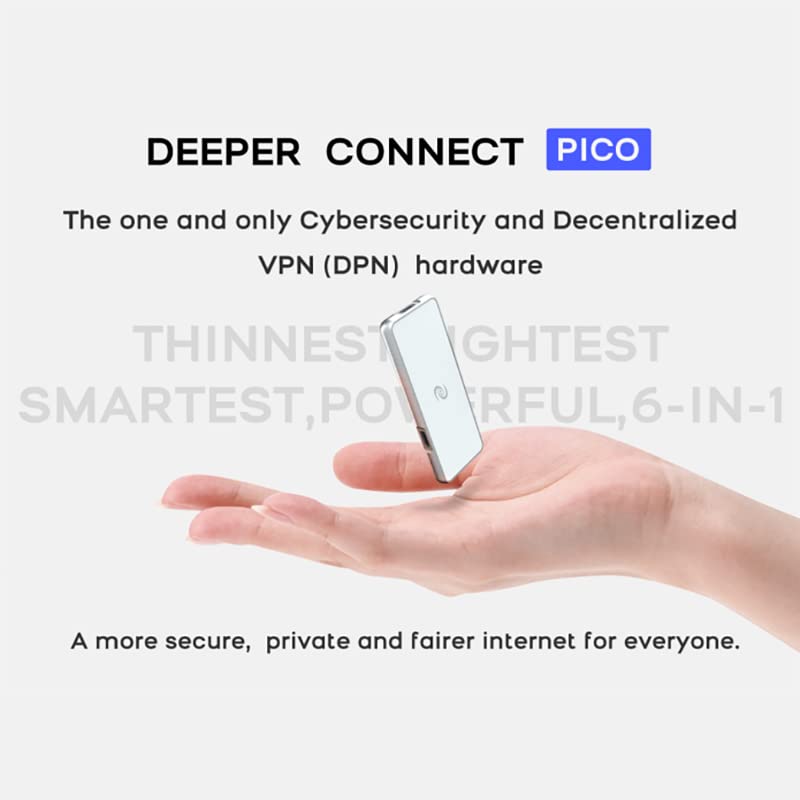 Deeper Connect Pico - Unlimited Smart VPN Router/Miner with Life Time | Ad Blocking | Work from Home | Hardware Firewall | Internet Security | Internet Parent Control | IoT Protection