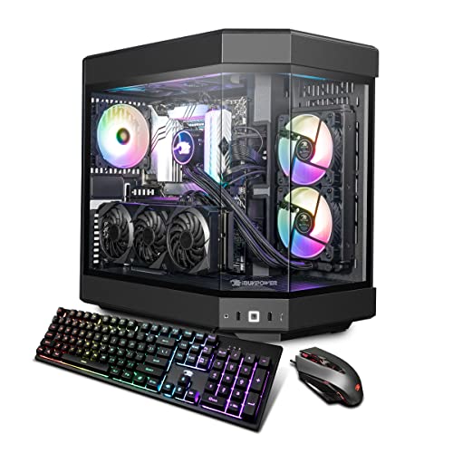 iBUYPOWER Y60 Black Gaming PC Computer Desktop Y60BI9N46T02 (i9 14900KF, RTX 4060Ti 8GB, 32 GB DDR5 5600 RGB (16GB x 2), 2TB NVME, WiFi Ready, Windows 11 Home)